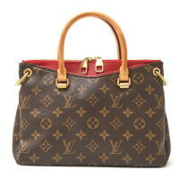 Louis Vuitton Pallas BB Handbag Monogram Leather Brown Red - Picture 1 of 7